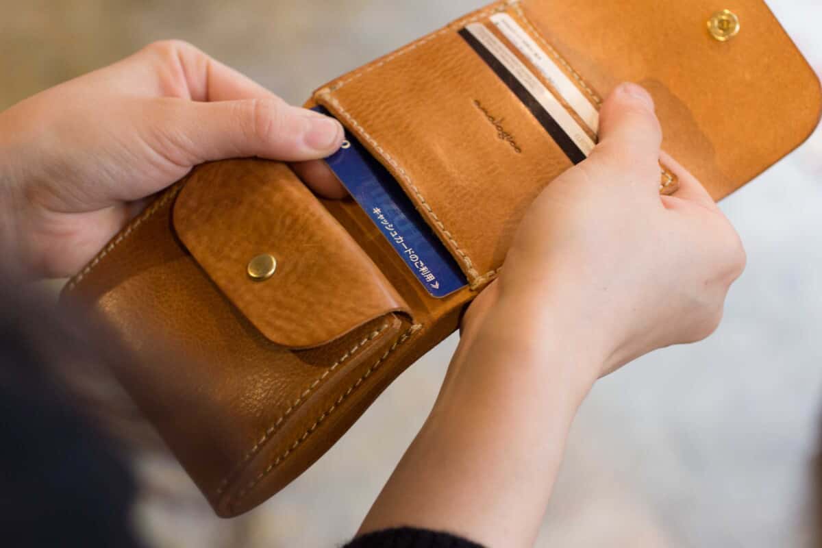 フラップミニ財布 ナチュラル カード入れ