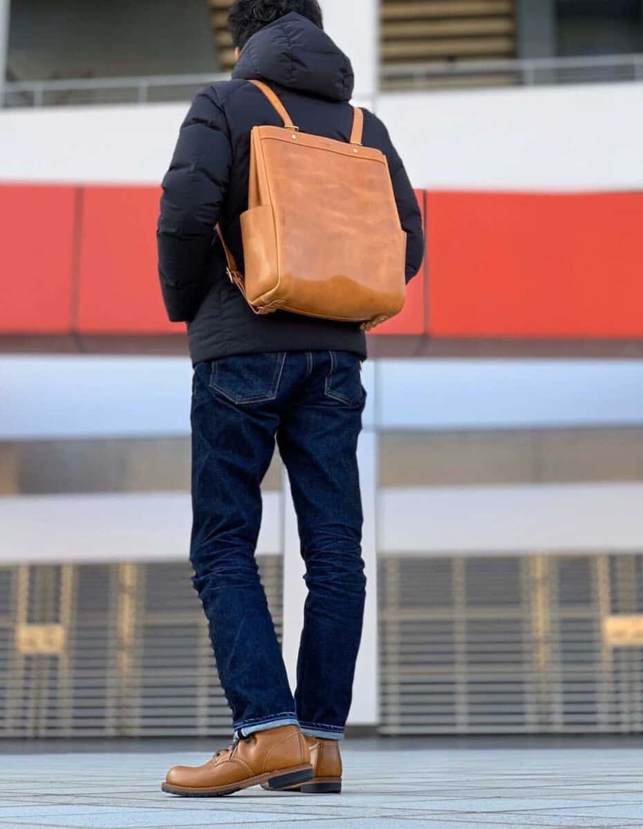 トートリュックM 身長172cm