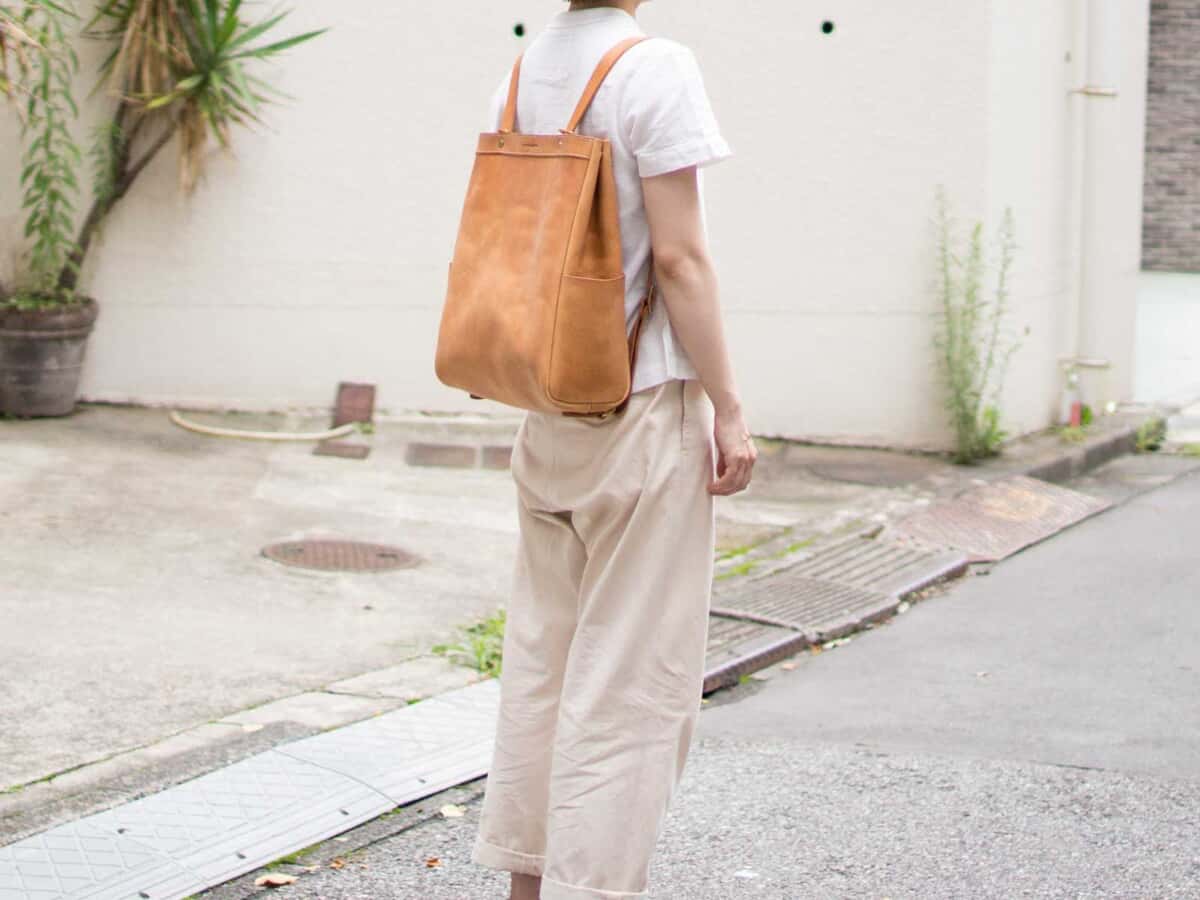 トートリュックM 身長162cm